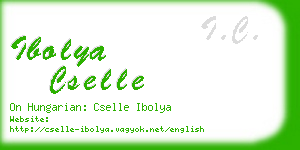 ibolya cselle business card